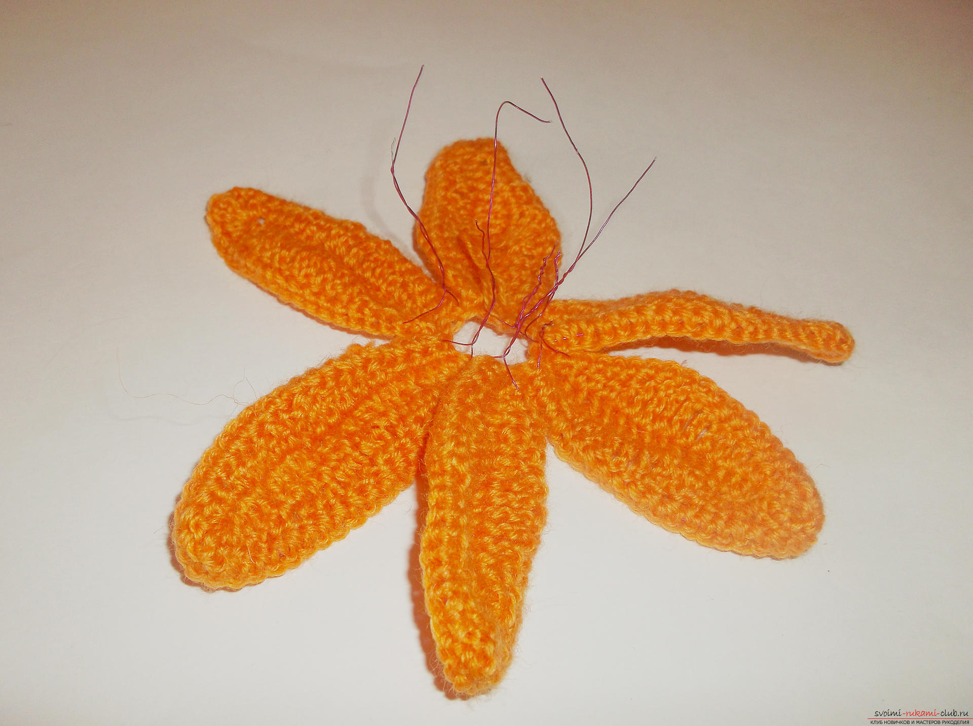 Photo to a lesson on crochet crochet lilies. Photo №7