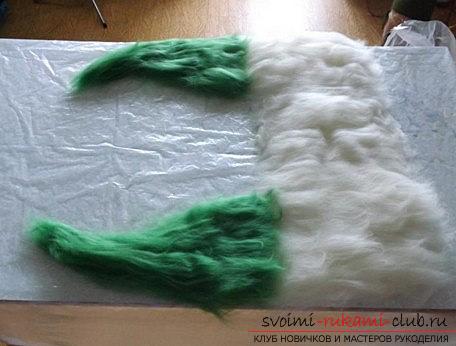 Elven slippers with their own hands - felting New Year's costume and master class. Photo №4