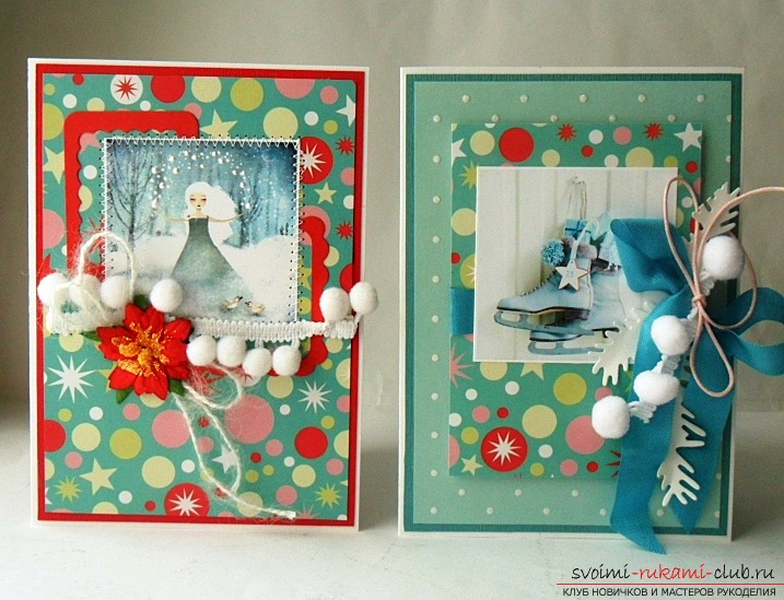 Decoration of gift cards made by own hands. Photo of ready-made cards .. Picture №3
