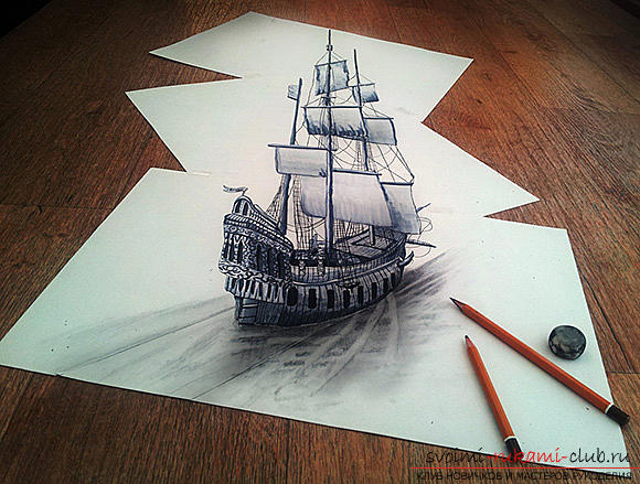 A lesson drawing 3d images for beginners. Photo №1