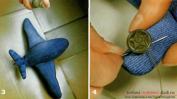 How to make a plane from a denim fabric with their own hands .. Photo # 5