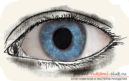 How to learn to draw a person's eyes step by step. Photo №7
