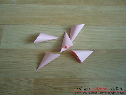 Free master classes for creating modular origami balls, step-by-step photos and description .. Photo # 9