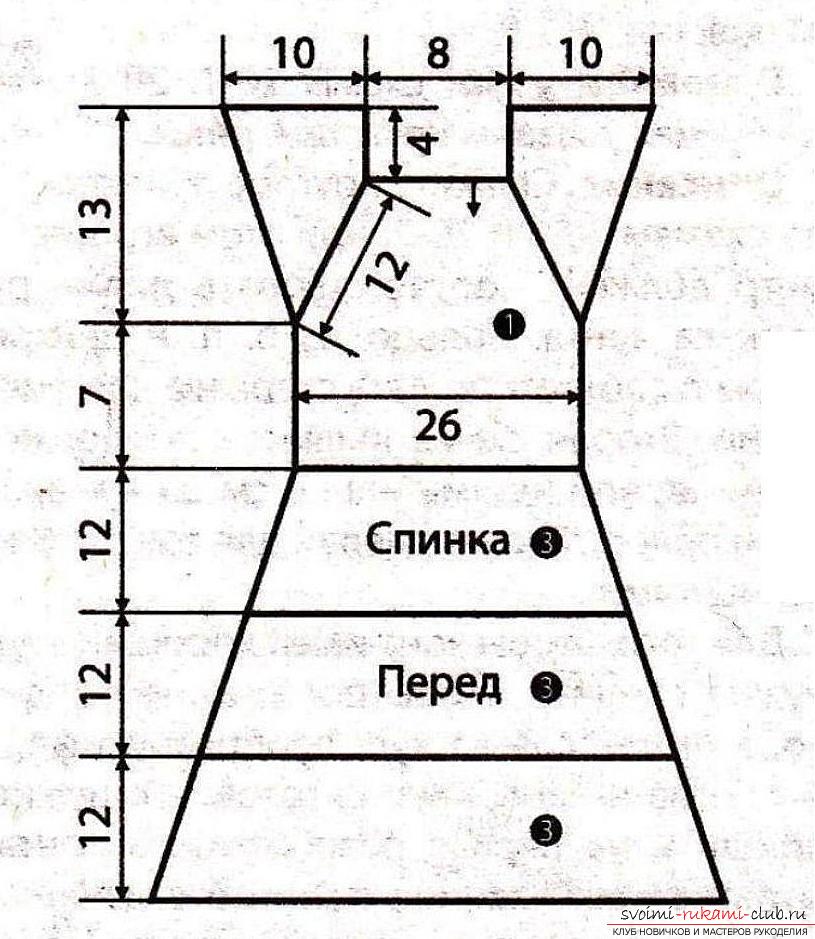 Как да вратовръзка рокля с вашите ръце плетене на една кука за момичета от различни възрасти, описание на схема и снимка .. Снимка # 4