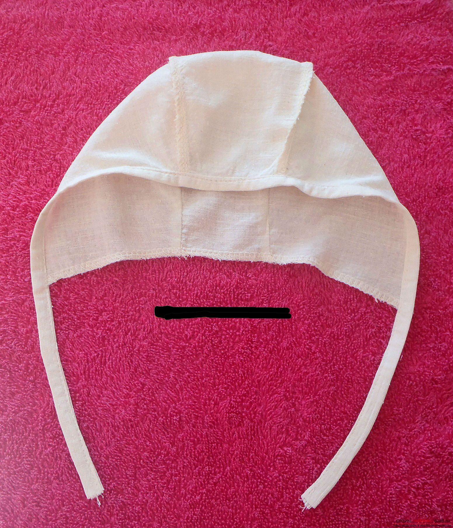 Construction of a pattern of a cap for newborns and sewing. Picture №3