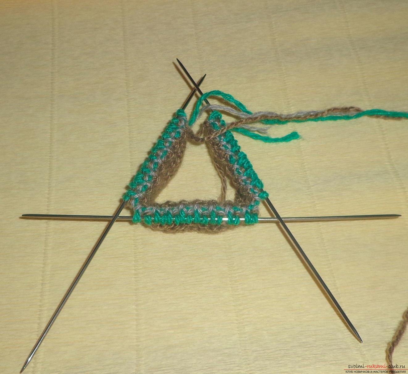 Photos for a lesson on knitting on knitting needles for a boy. Picture №3