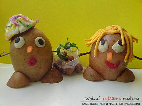 We learn to create simple and interesting crafts from potatoes with our own hands. Photo # 2