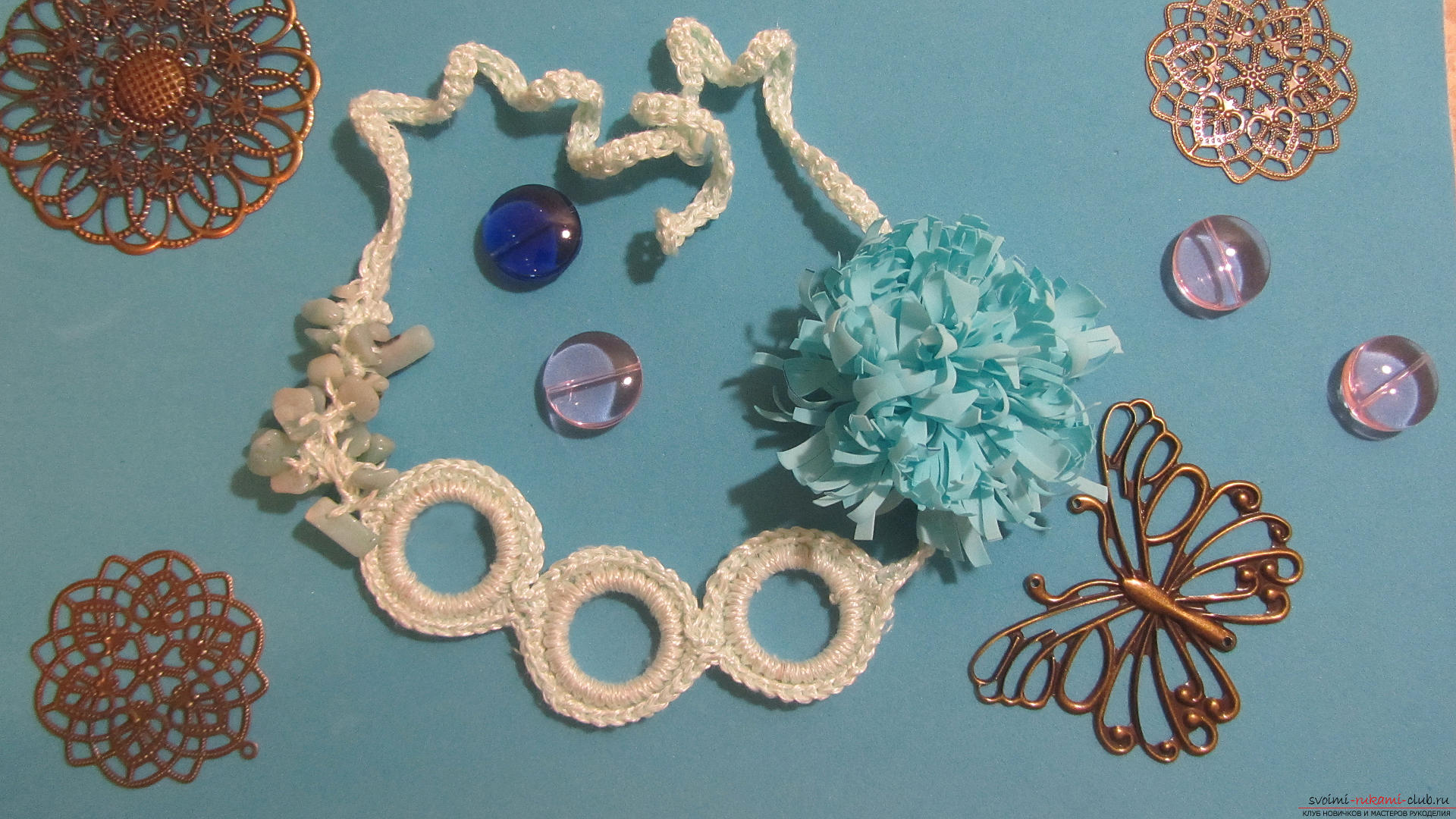 This master class will teach you how to make jewelry yourself, a homemade necklace can be crocheted. Picture №40
