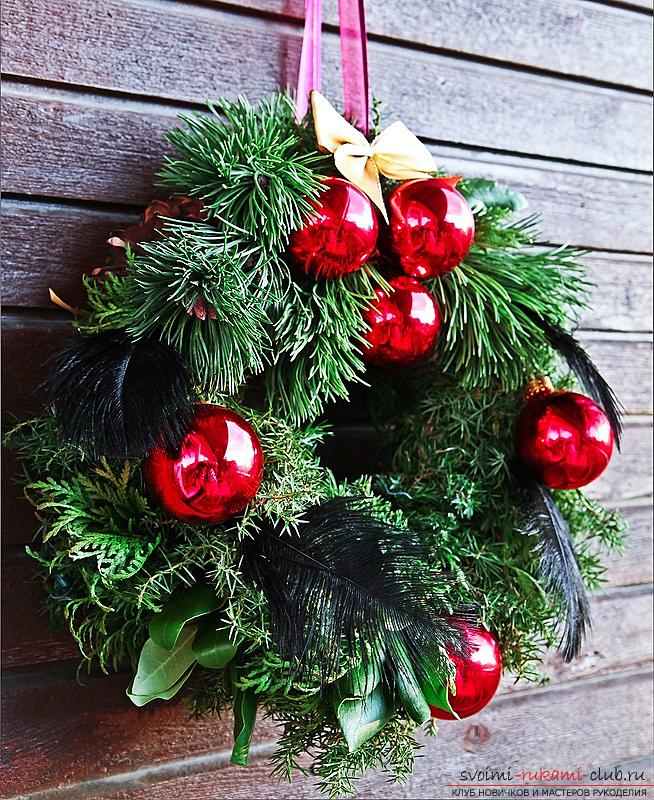 How to make a Christmas wreath by yourself .. Photo # 5