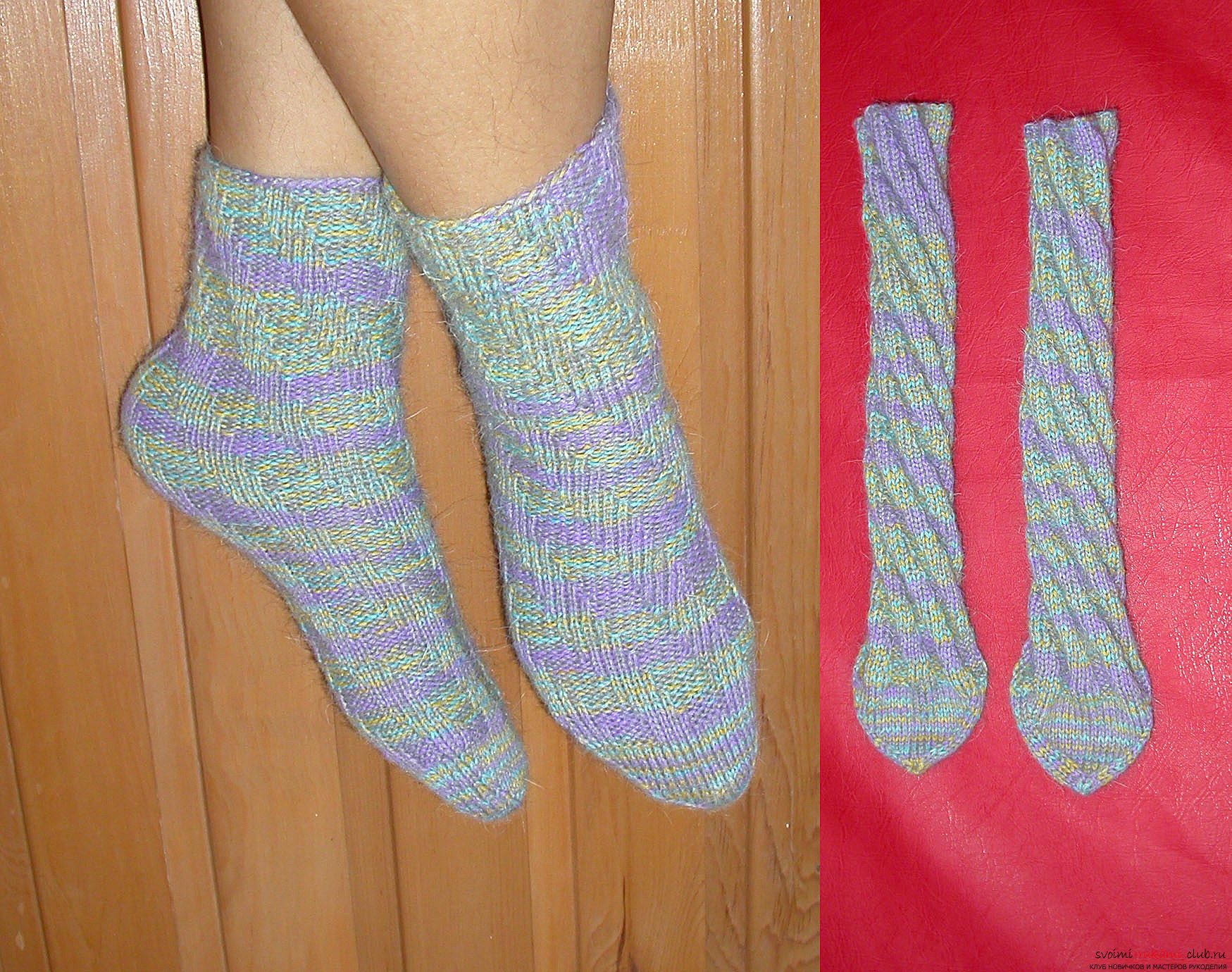 seamless socks with two spokes. Photo №5