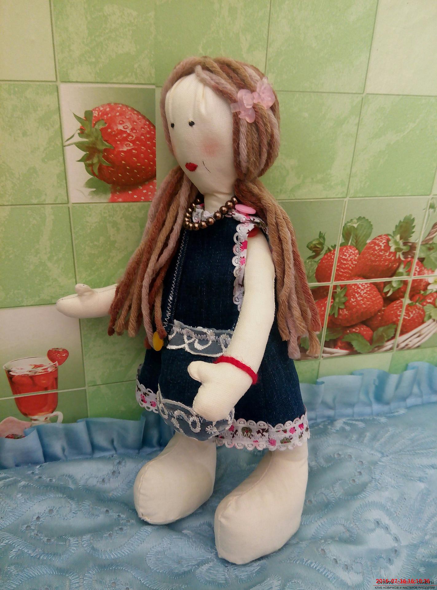 Лялька Снєжка з тканини. фото №1