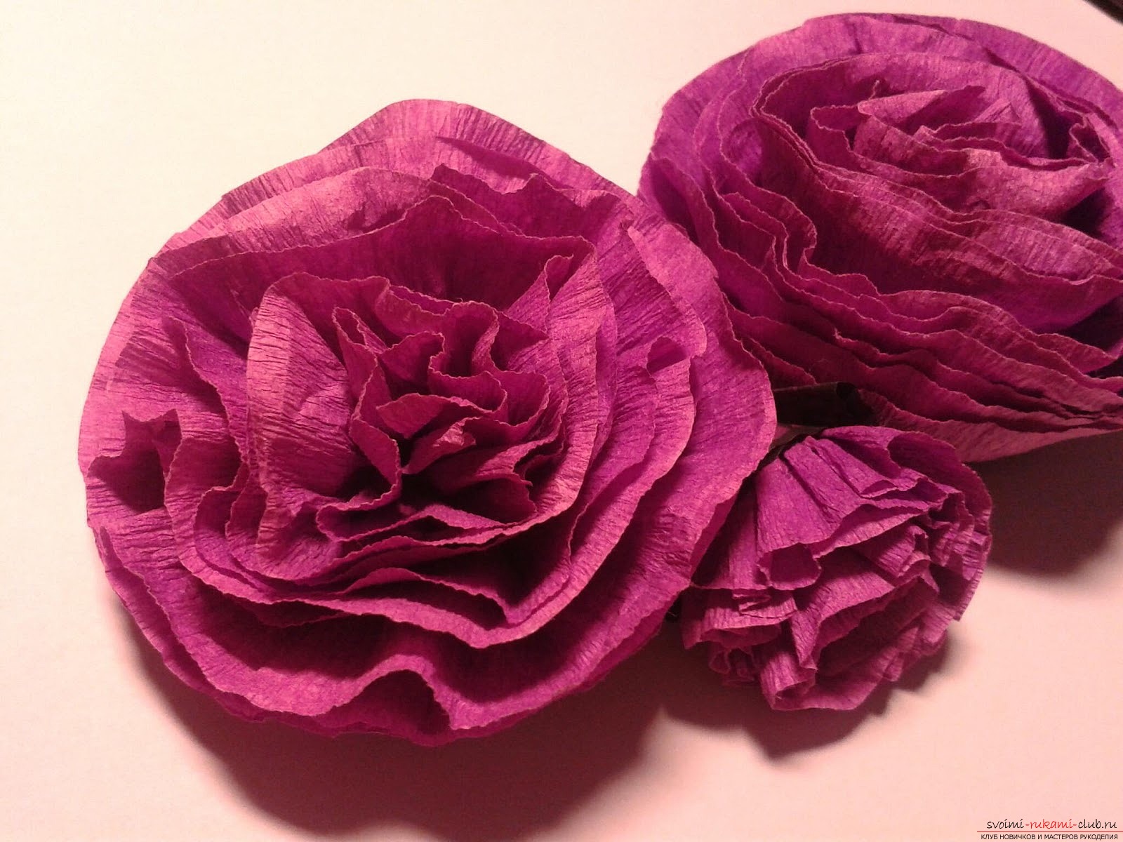How to make flowers from corrugated paper? - Article with a step-by-step solution for creating colors from corrugated paper .. Photo # 4