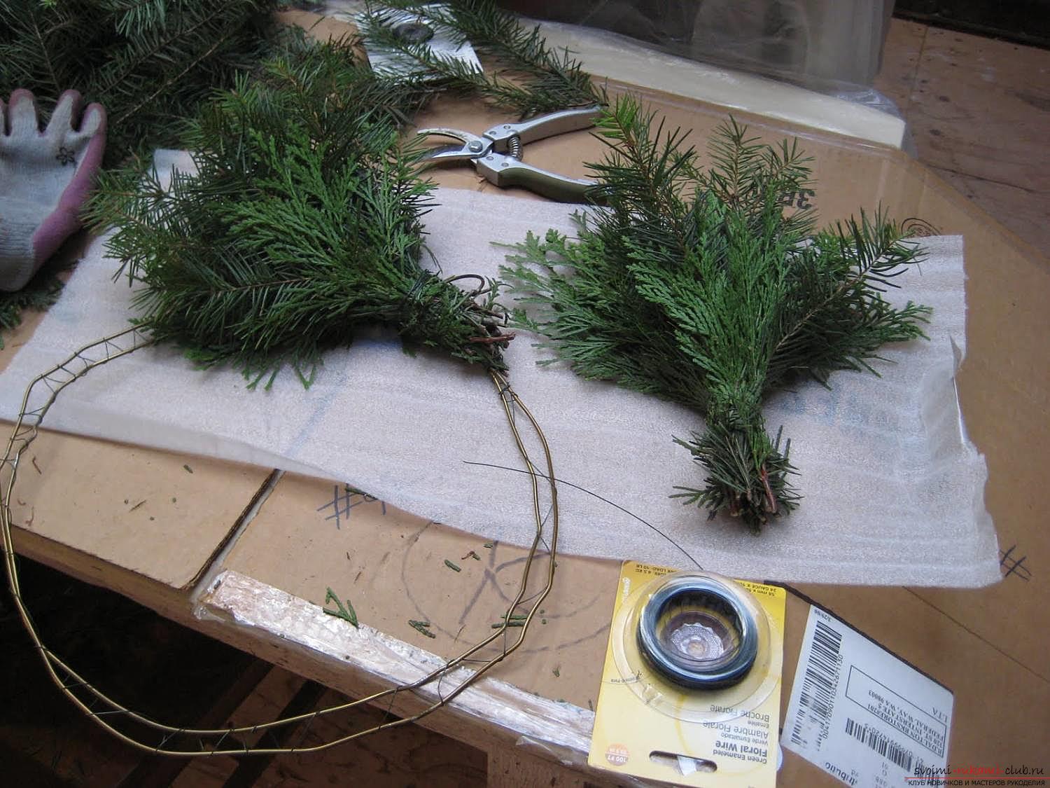 How to make a Christmas wreath by yourself .. Picture №3