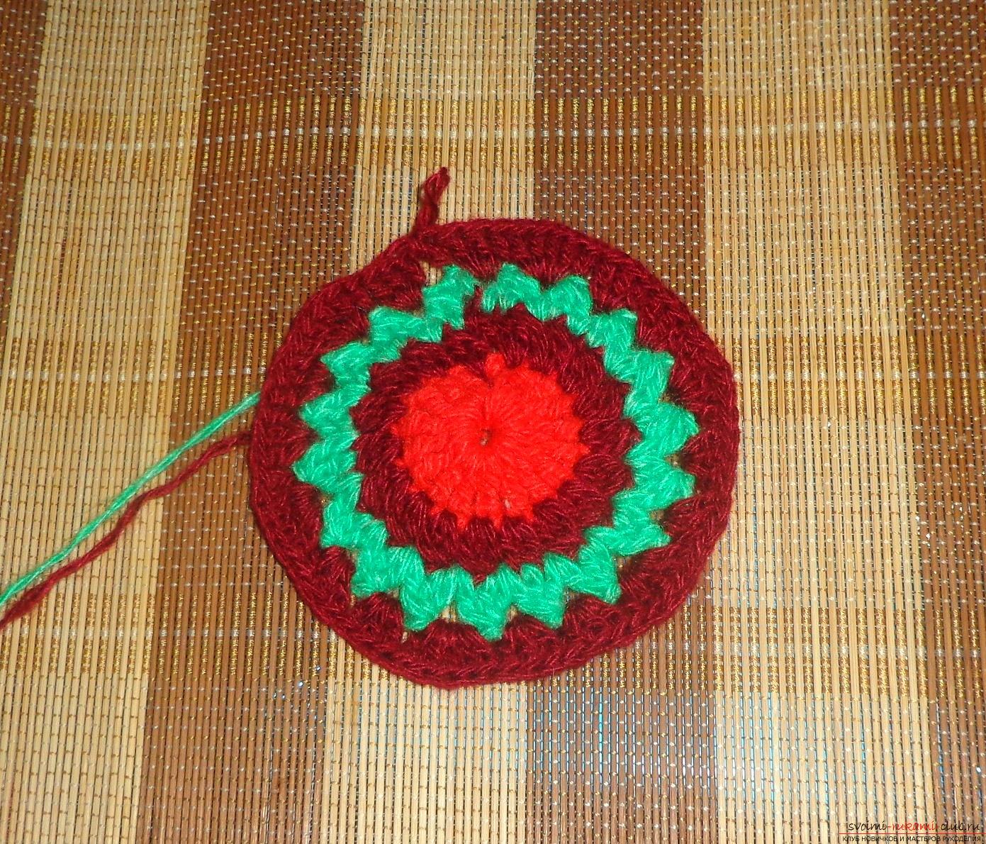 Photos of the process of crochet at home high slippers. Photo №4