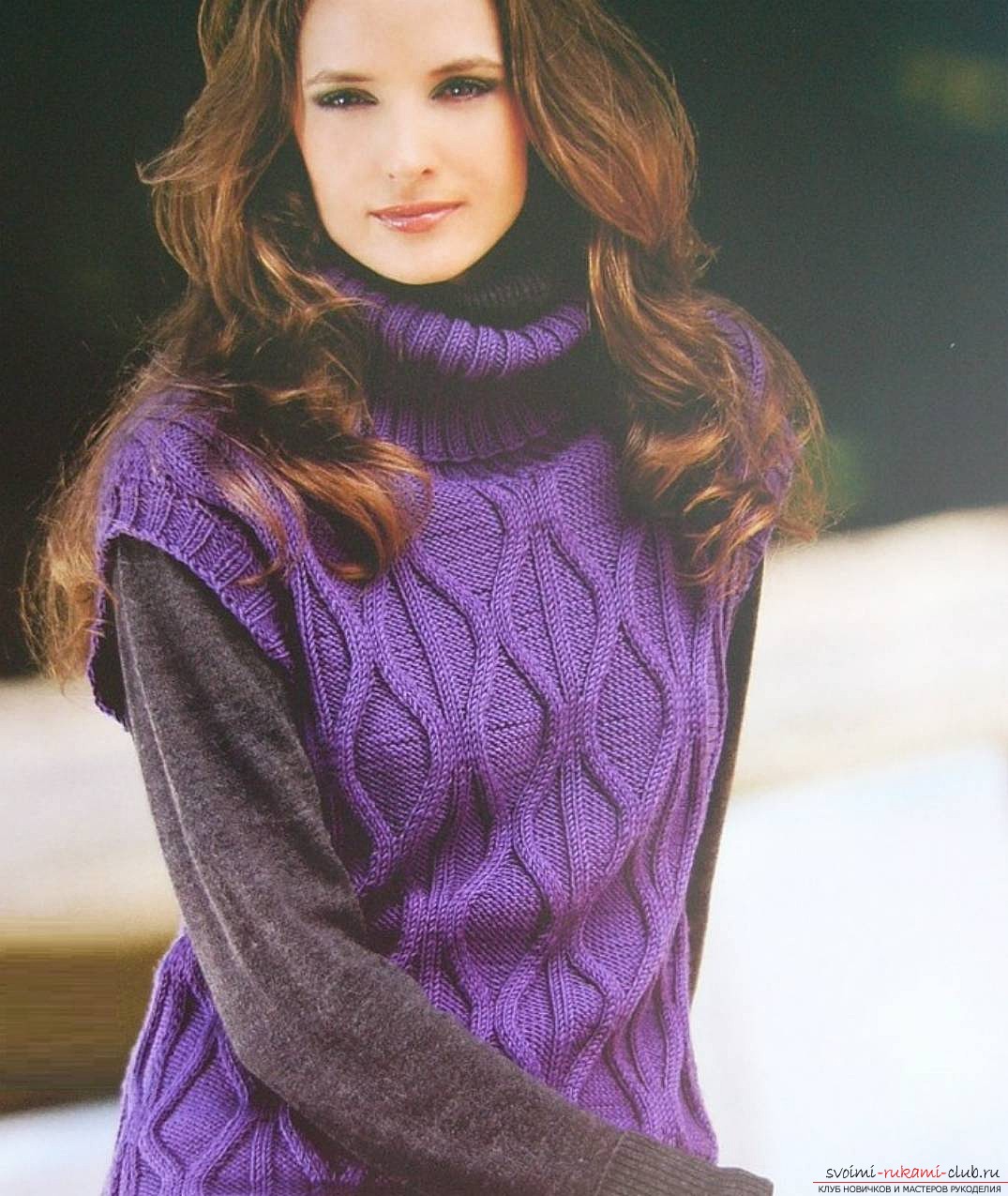 knitted sleeveless t-shirt for women. Photo # 2