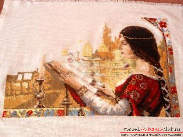 Cross-stitch the original painting for beginners. Photo №8