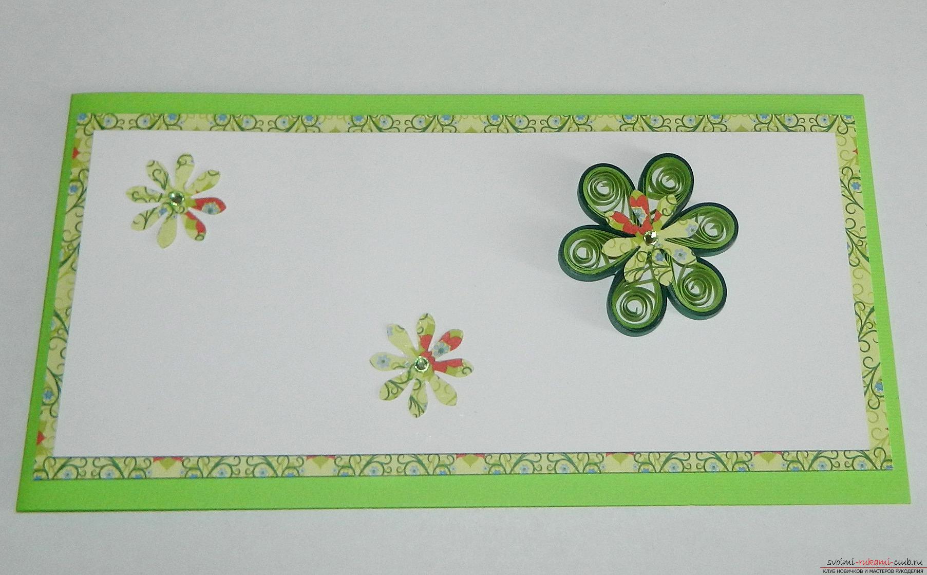 This master class will teach you how to make postcards with your own hands in quilling technique .. Photo # 18