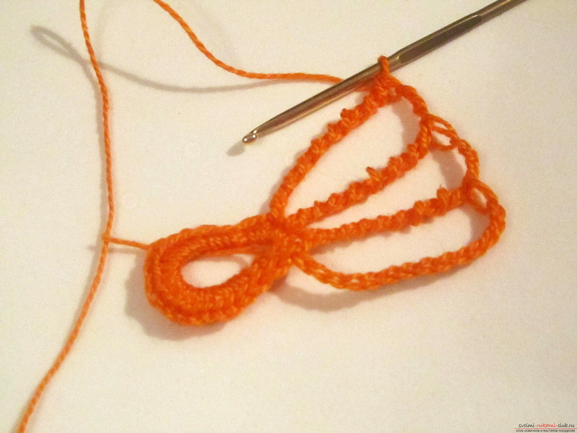 Master class with step-by-step photos and description will teach you how to knit a napkin even for beginners .. Photo №10