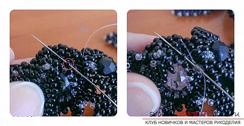Master class with step-by-step photos on the weaving of necklaces from beads and agate .. Photo №15