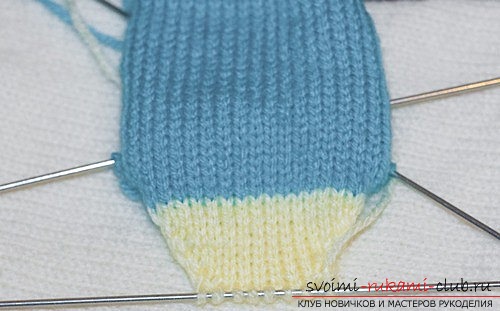 An example of knitting of children's socks. Free knitting lessons for boys, step-by-step descriptions and recommendations with photos of the work of experienced knitters. Photo №6