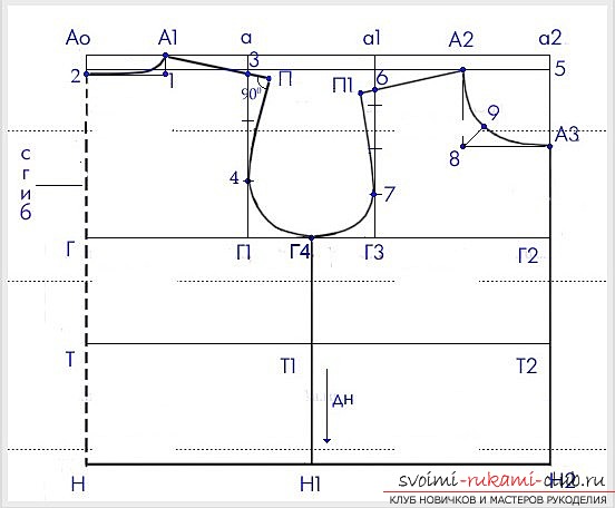 photoinstruction for creating a pattern of a man's jacket. Picture №3