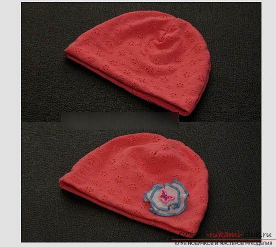 The pattern of the version of the spring-autumn cap with their own hands is a cap for the child. Photo # 2