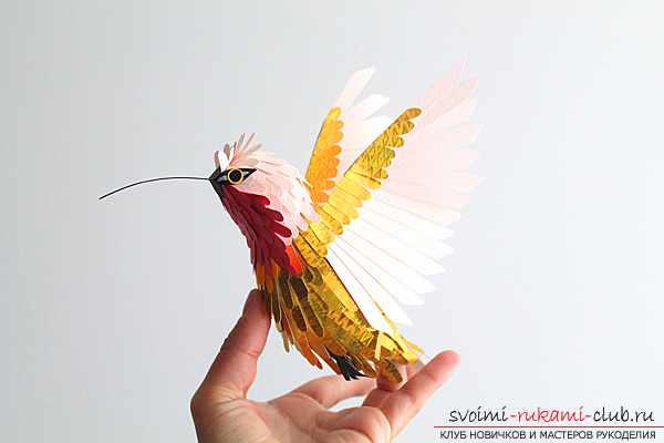 The lesson of creating a bird of paper in the style of origami. Tips and photos .. Photo №1