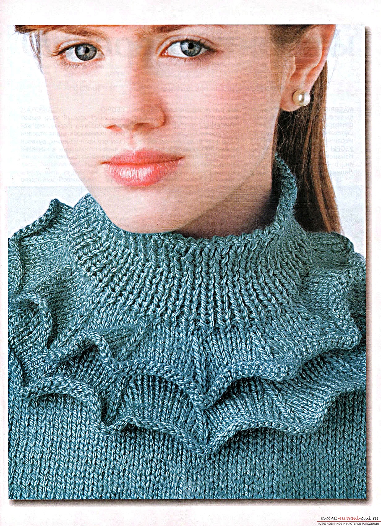 Knitted knitting sweater in an Irish style with an interesting design. Photo Number 9