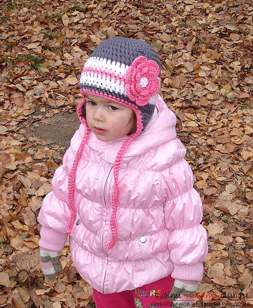 Bright baby cap, crocheted. Photo №1