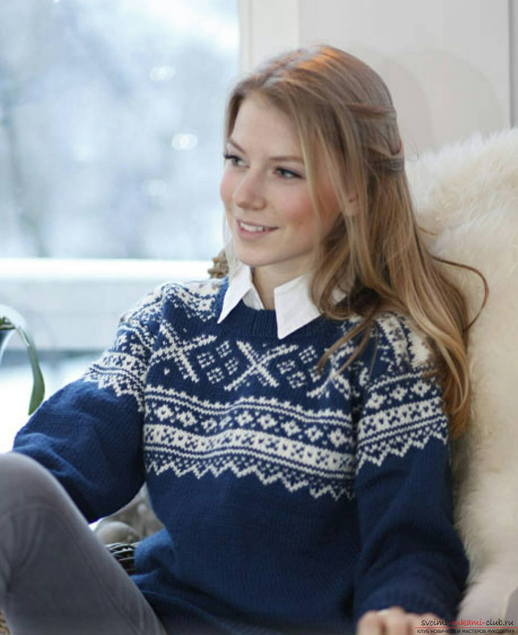 knitted sweaters with a Norwegian pattern. Photo №4