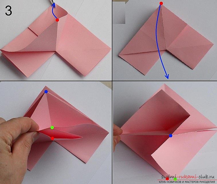 Paper rose in origami technique. Photo №4