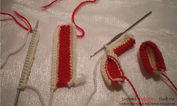 Unique baby booties with knitting needles for children. Photo №7