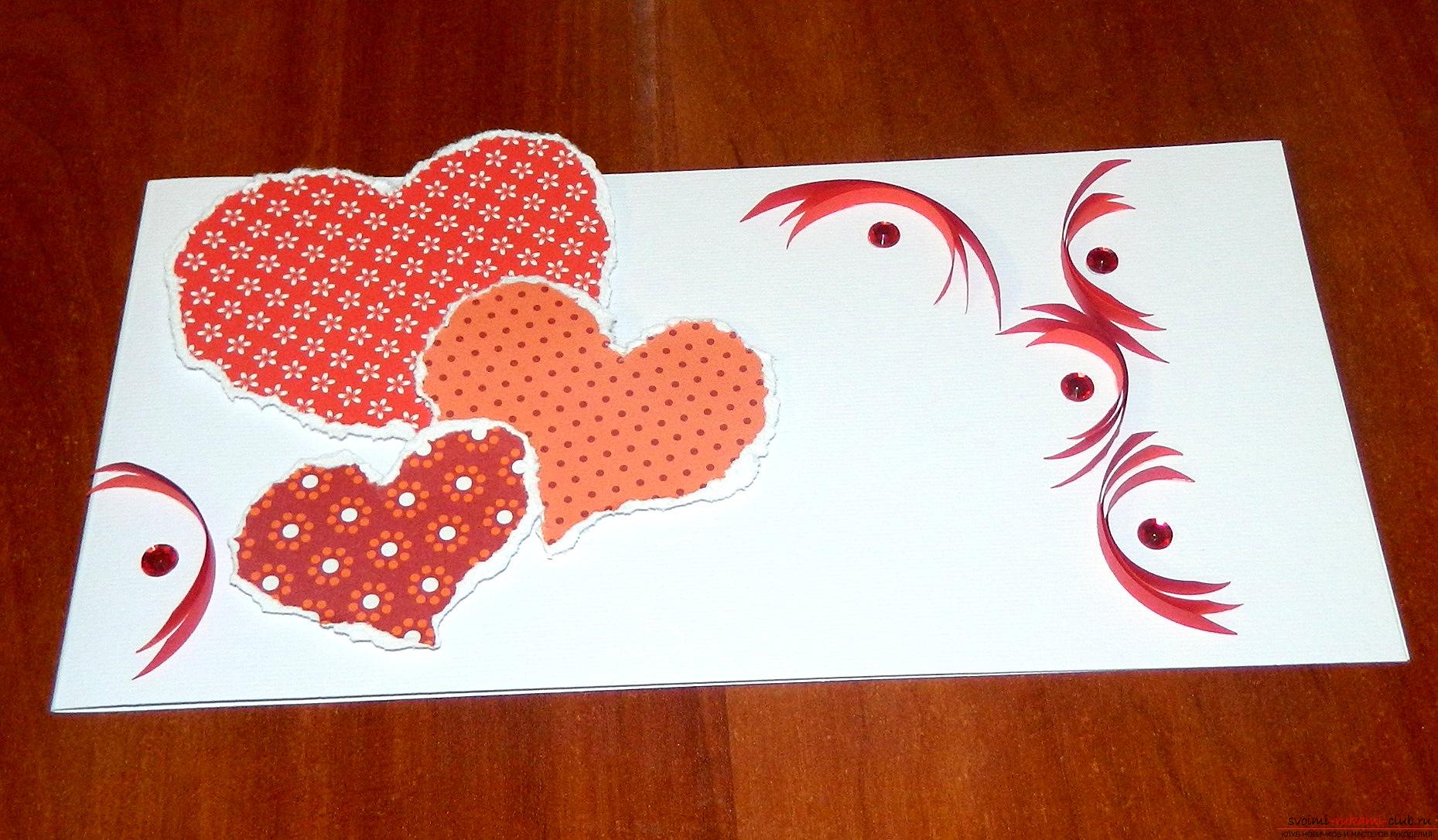 This master class will tell you how to make your own cards for Valentine's Day. Photo # 13