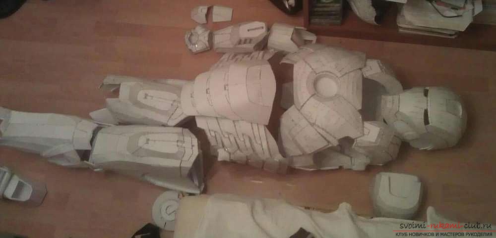 How to make an iron man's suit with your own hands and free of paper .. Photo # 4