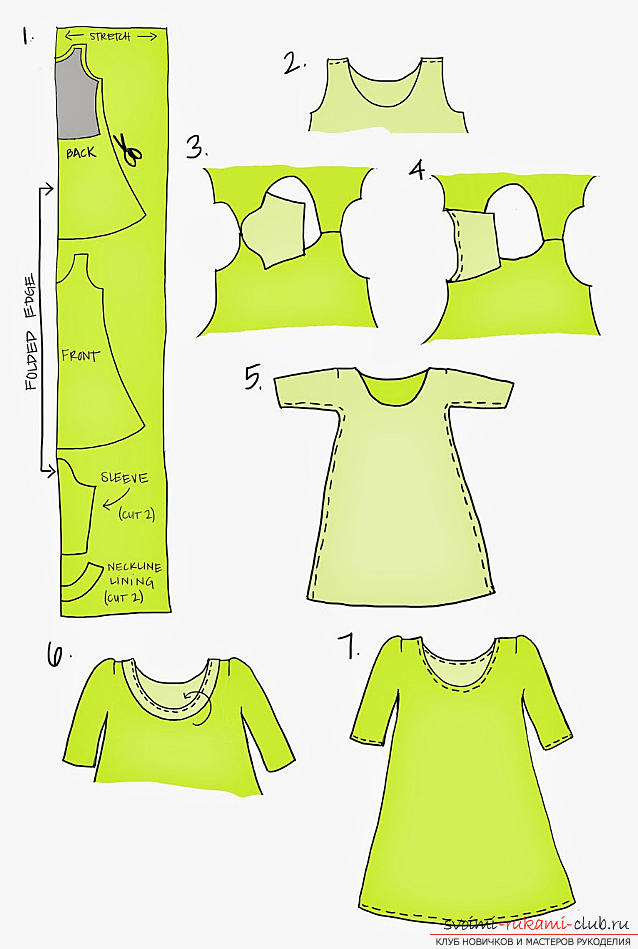 Quickly create a free dress with your own hands. Photo # 2