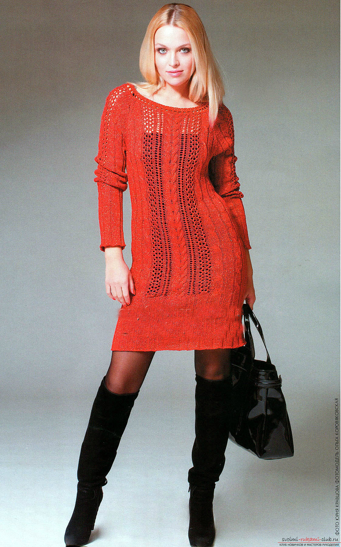 knitting with a knitting needles dress. Photo №7