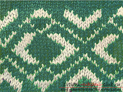 We knit jacquard patterns with knitting needles according to the schemes. Photo №8