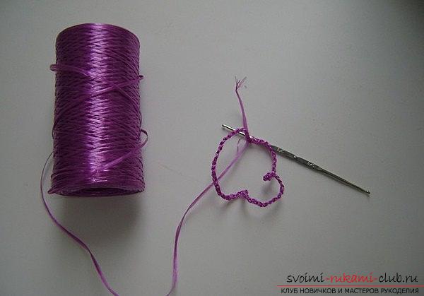 Crochet crochet crochet from polypropylene for beginners - work yourself. Photo №4