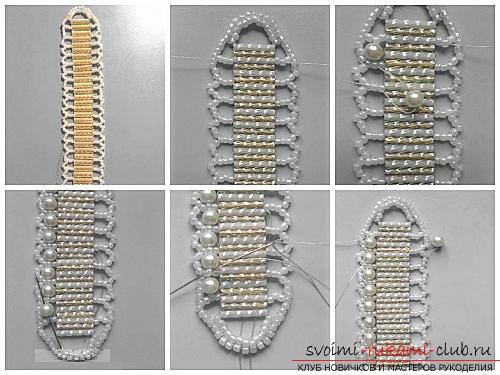 Gratis masterclass over het weven van armbanden van kralen met stapsgewijze foto's .. Foto # 4