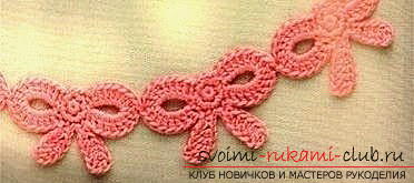 Knit a crochet bow for a girl. Photo №1