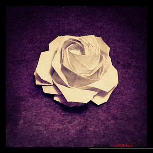 Origami is a rose made of paper. Photo №1