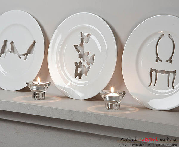 Tips for decorating walls with the help of plates with your own hands, recommendations and photo illustrations to various methods of decor .. Photo # 2