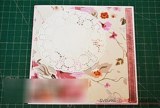 Scrapbooking postcards for birthday present - multilayer postcard. Photo №6