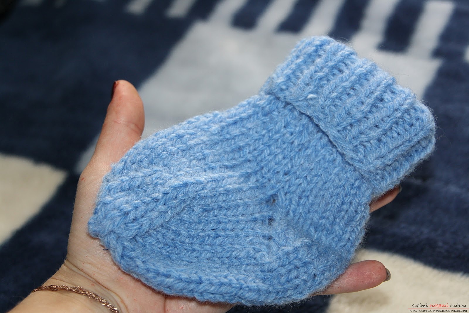 We knit warm socks for the child. Master class for beginner needlewomen with a photo. Picture №3