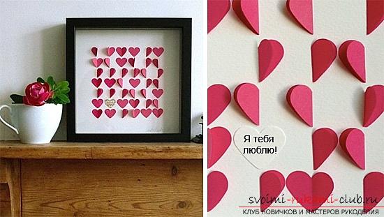 Gifts for Valentine's Day with their own hands, various variations of making Valentine's cards with their own hands, a magnet in the form of a heart as a gift to your beloved .. Photo №3