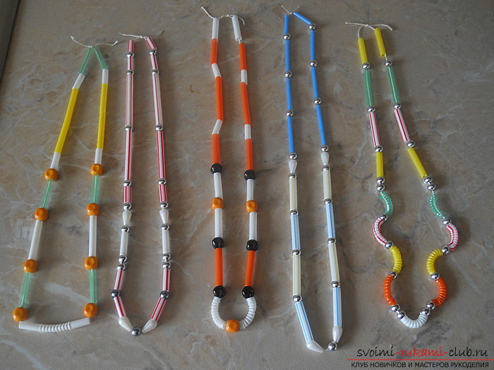 Crafts from pipes that are easy to make by hand. Photos of hand-made articles from bright tubes .. Photo №1