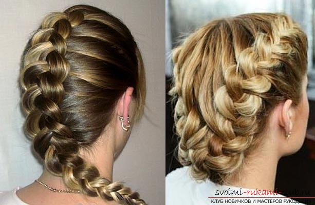 How to make a beautiful hairstyle for medium hair with a French scythe at home. Photo №6