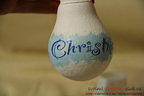 How to make a New Year's toy from a light bulb .. Photo # 8