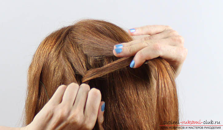 Scythes on medium hair, tips and advice on braiding the scythe-crown with your own hands .. Photo # 3