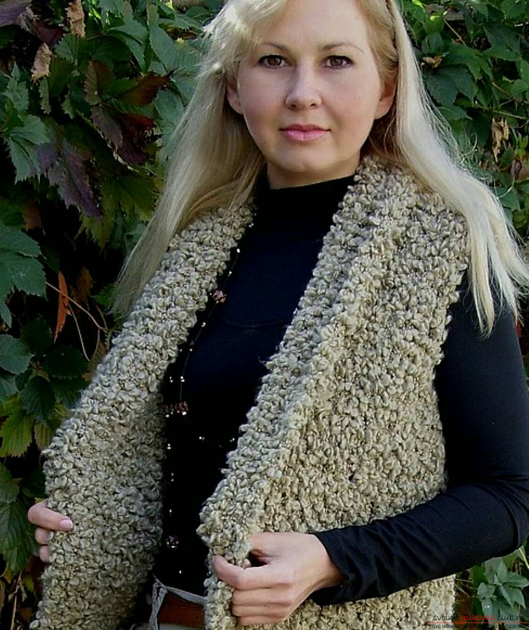 knitted knitting needles gentle pullover for women. Photo №4